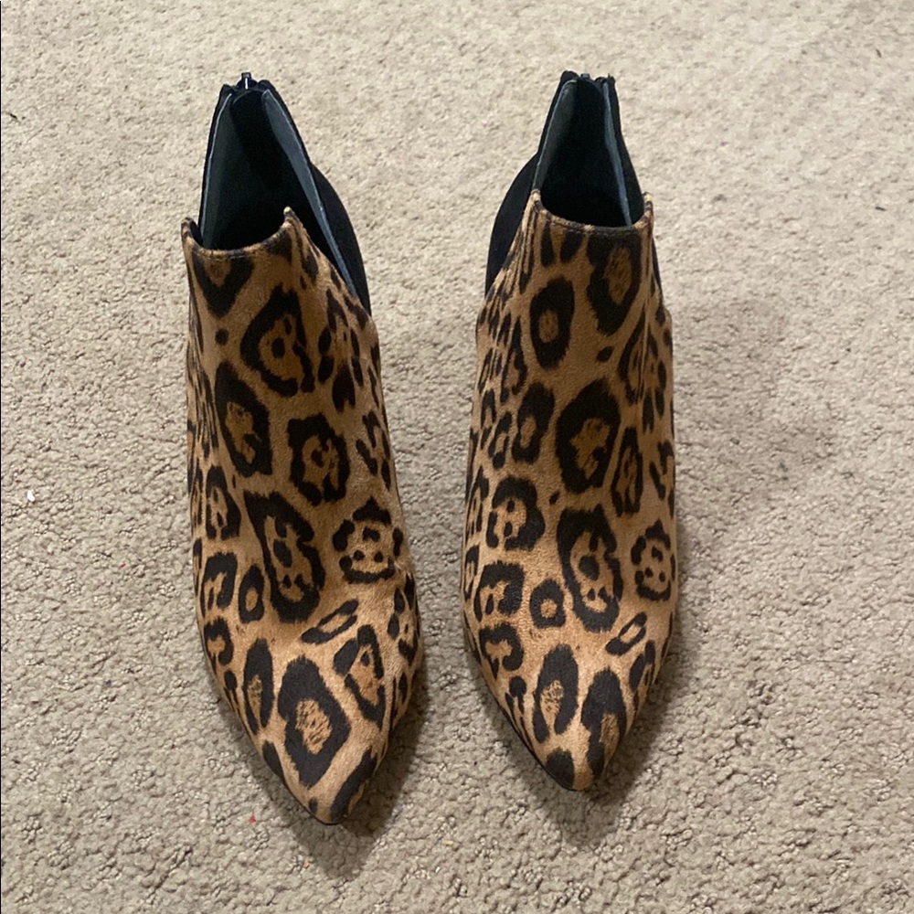 Leopard Print Ankle Boots